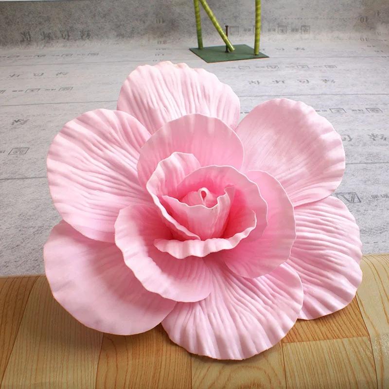 60/80CM Giant PE Foam Rose Simulation Flowers Branch Wedding Backdrop Decoration Peony Garden Wall Road Cited Stage Party Supply