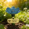 Flower Shaped Resin Bee Watering Station with Hummingbird Feeder Realistic Floral Design Non Slip Center for Garden Yard Balcony