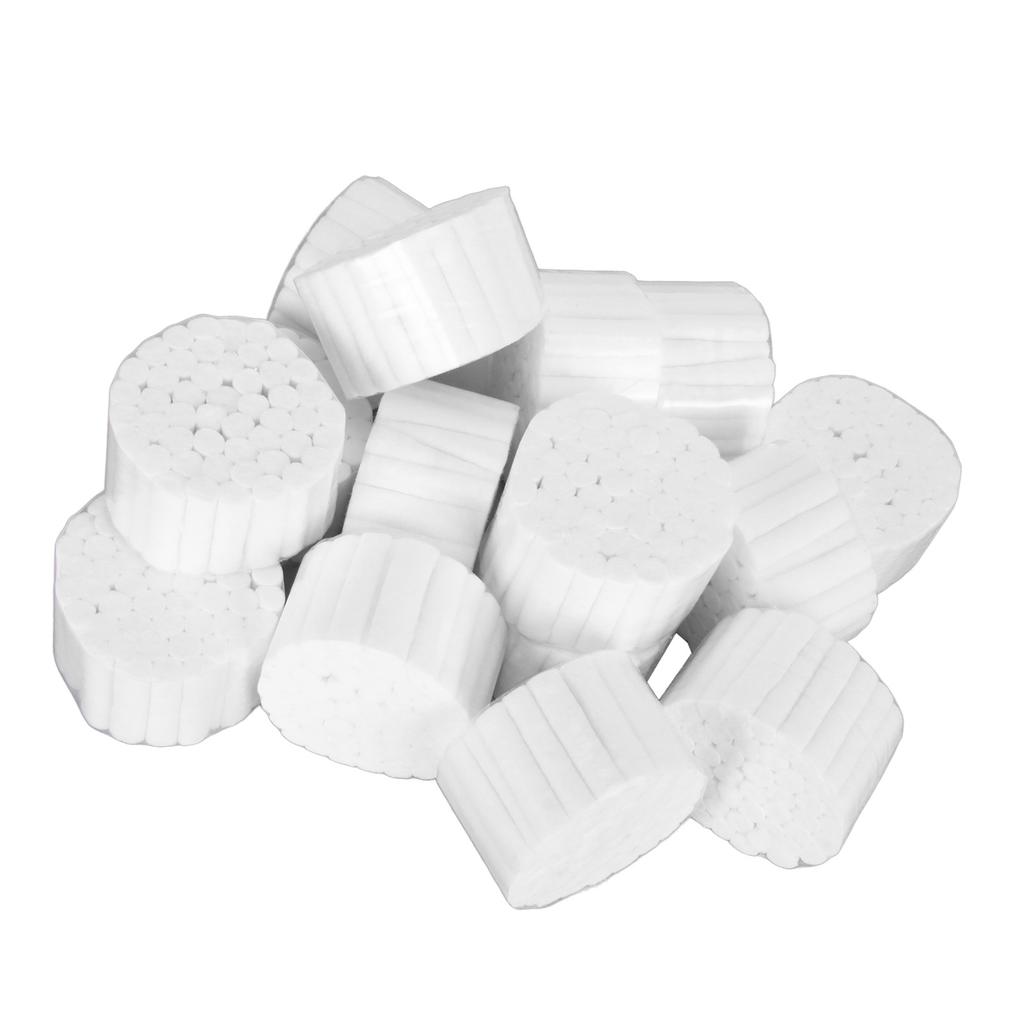 1000 pièces de rouleaux de coton dentaire Taille appropriée Très absorbants Forme Garde-saignements de nez avec pinces pour la famille Hôpital Nez