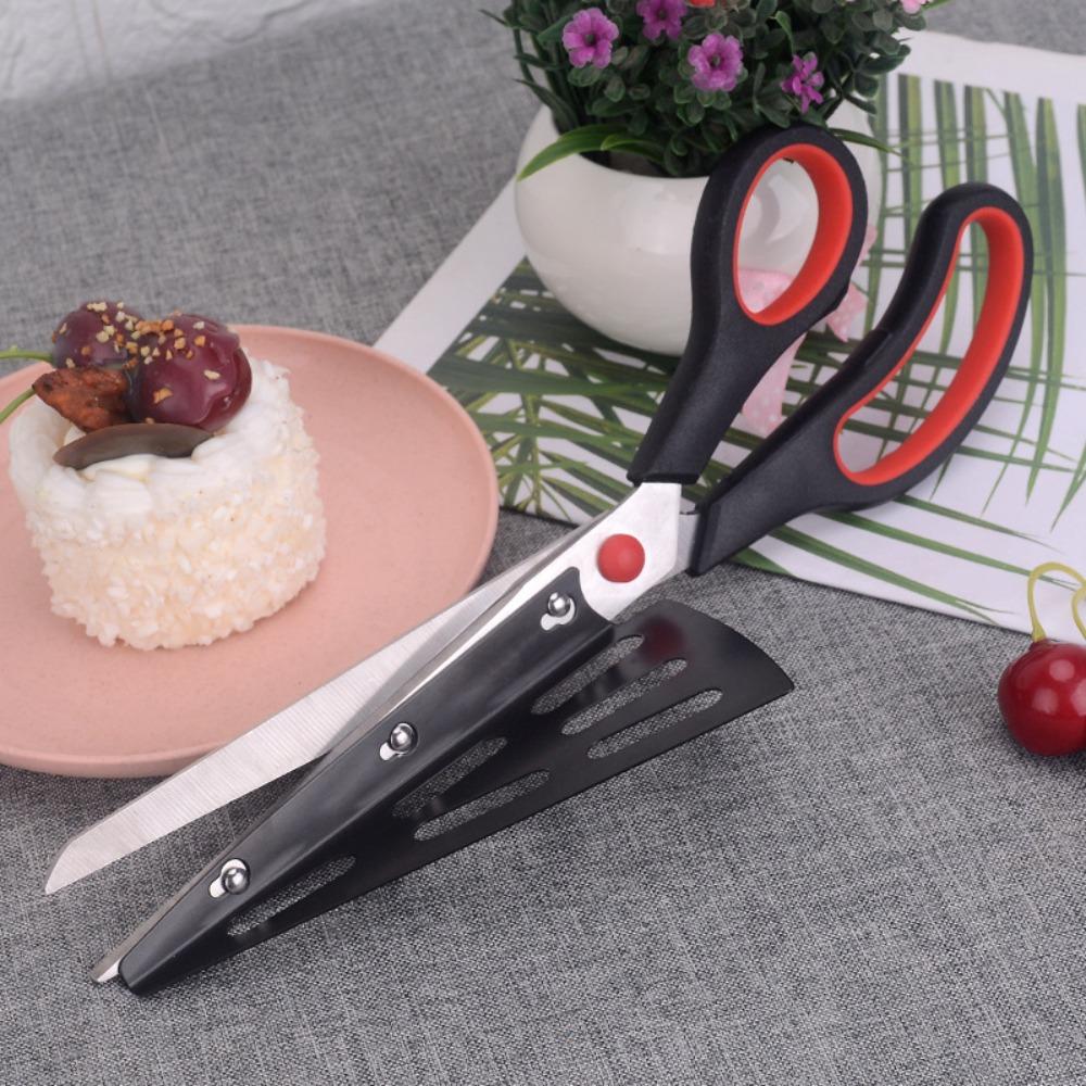 Stainless Steel Detachable Pizza Scissor 2 In 1 Scallion Scissor Creative Pizza Cutter Salad