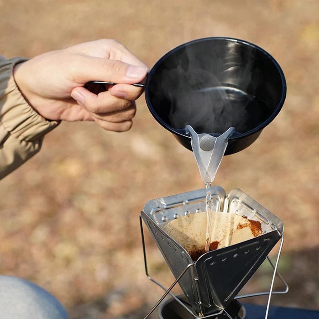 Outdoor Water Cup Guide Rack with Snap Button Camping Coffee Guide Nozzle Tool Hand Brewed Coffee Drip Spout Enduring