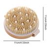 Body Brush Round Dry Brushing Shower Skin Brush Wooden Brush for Deep Cleansing & Soften Skin