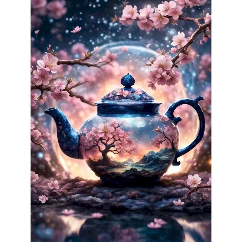 

GATYZTORY Teapot Paint By Numbers Arts and Crafts Painting With Numbers Landscape Classic Handicraft Art Paintings On Number 30x20cm no frame