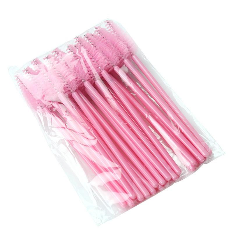 25pcs Disposable Water Drop Mascara Brush Set - Mini Colored Wand Nylon Head Eyelash Comb