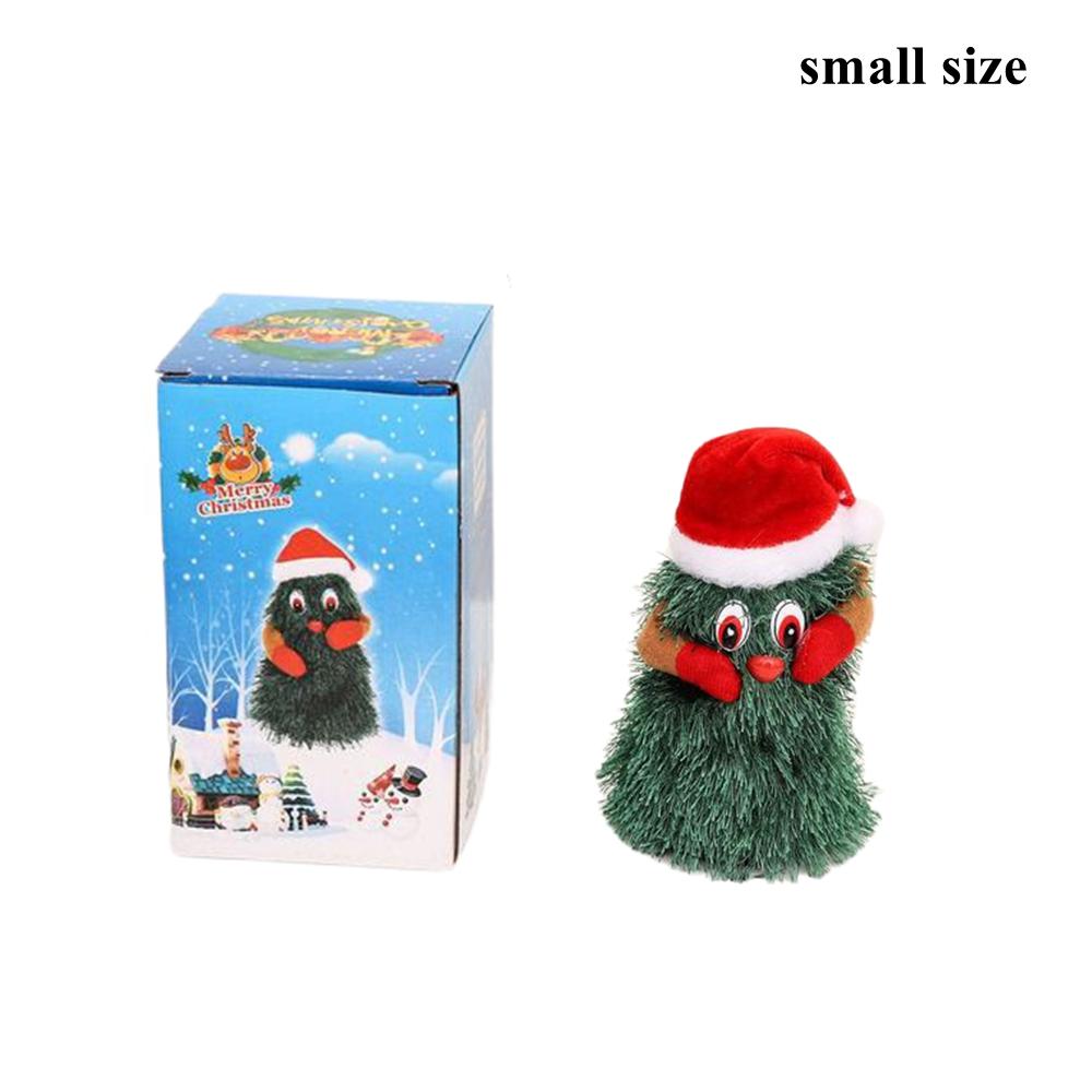 Crative Cute Christmas Tree With Christmas Hat Ornaments Elk With Scarf Toy Decoration Home Room Festival Decoration Friend Gift