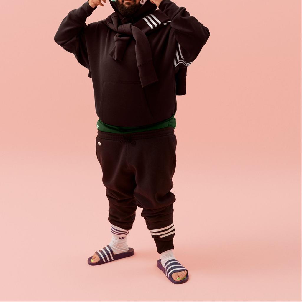 Adidas Originals Trefoil New C Sweatpants, Brand Logo, Elastic Low Rise Cuffs Men Bottoms Black HM1861