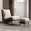 Light Luxury Designer Single Sofa Chair with Footrest