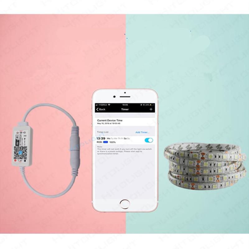 Single Color LED Controller Smart Phone Alexa Dimming Wireless WiFi Controller for 5050 LED Strip