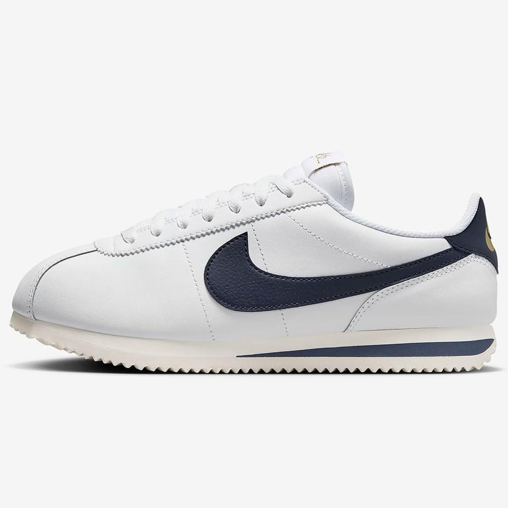 Nike Cortez Leder W Cortez Leder Größe (Weiß/Segelblau/Metallic-Gold/Obsidian) HJ9343-100, 22.5cm