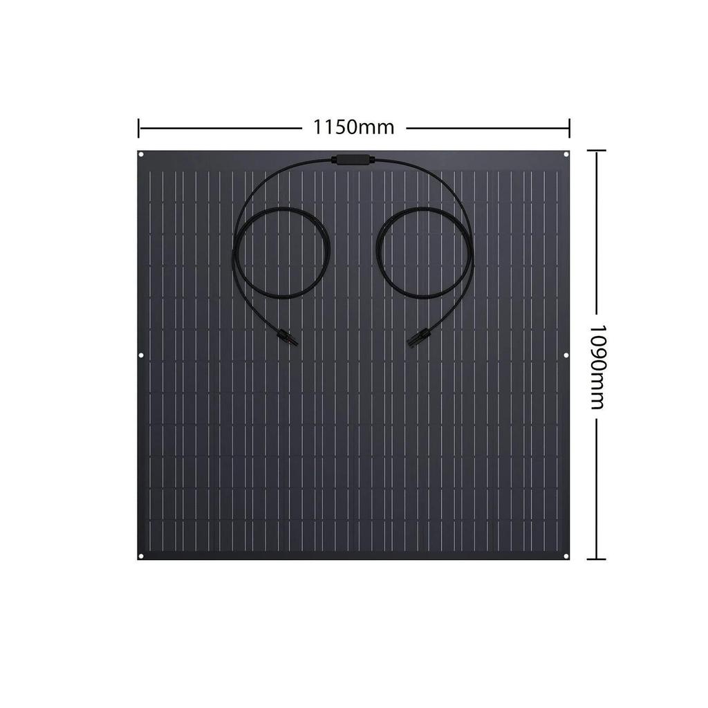 Painel Solar Flexível de 480W (2×240W) Módulo Solar Monocristalino, Revestimento ETFE, para RV, Caravana, Barco, Telhado,