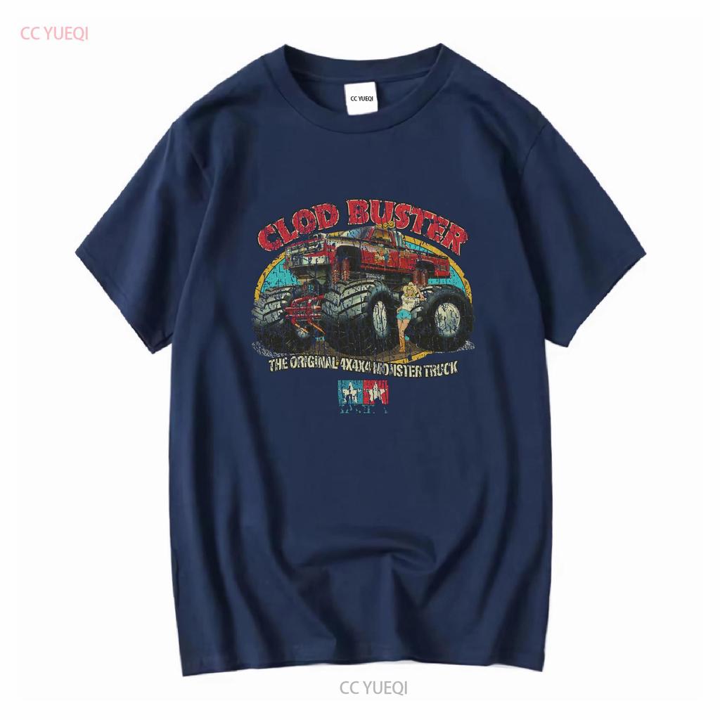 Clod Buster 4x4x4 Monster Truck 1987 Vintage Men's T Shirt Long or Short Sleeves Vintage Washed Homme Casual Fashion