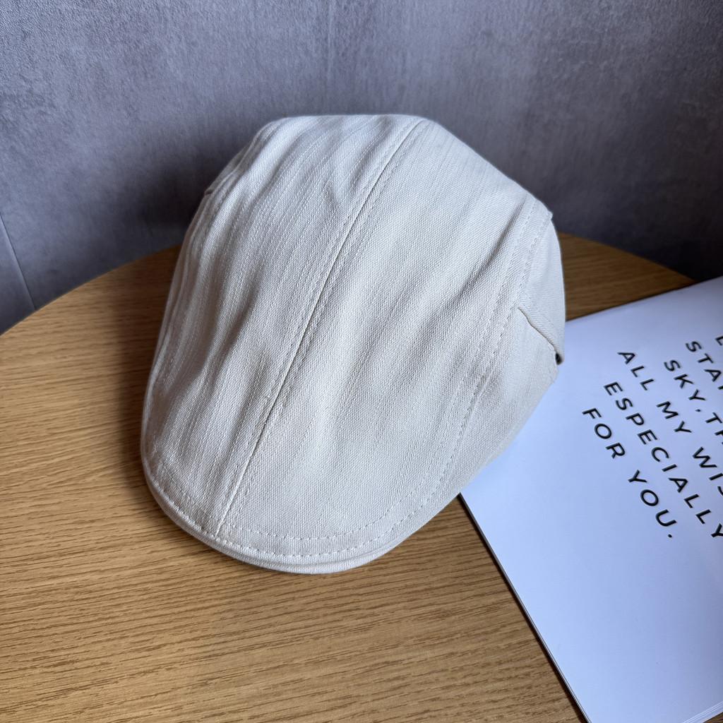 Retro English Elegant Beret With Short Brim And Solid Color Design Outings For