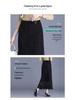 Black Lace Floral Mermaid Midi Skirt - 2026 Spring High-Waist, Slimming, Hip-Hugging Design