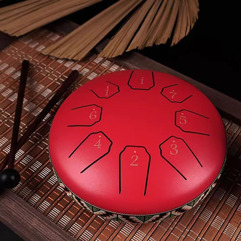 6 Inch 8 Note Drum Musical Percussion Instruments Portable Meditation Sound Therapy Accessories Lotus Drums
