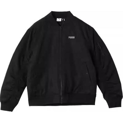 Puma Flight Retro Loose Solid Color Warm Cotton Jacket Unisex Jacket Black 689589-01
