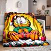 Custom 1pc Garfield Christmas Celebration Blanket, Soft And Comfortable Blanket, Casual Warm, Camping Travel Blanket, Birthday Gift Q91267