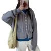 Autumn Winter Hooded Sweater Jacket Short Hooded Single Breasted Knitted Cardigan for Women