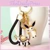 Charming Rhinestone Donkey Keychain Delightful Metal Keyring Accessory For Friends Family And Lovers