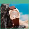 Minimalist Square Quartz Silicone Strap Watch For Women With Analog Display Gift Idea