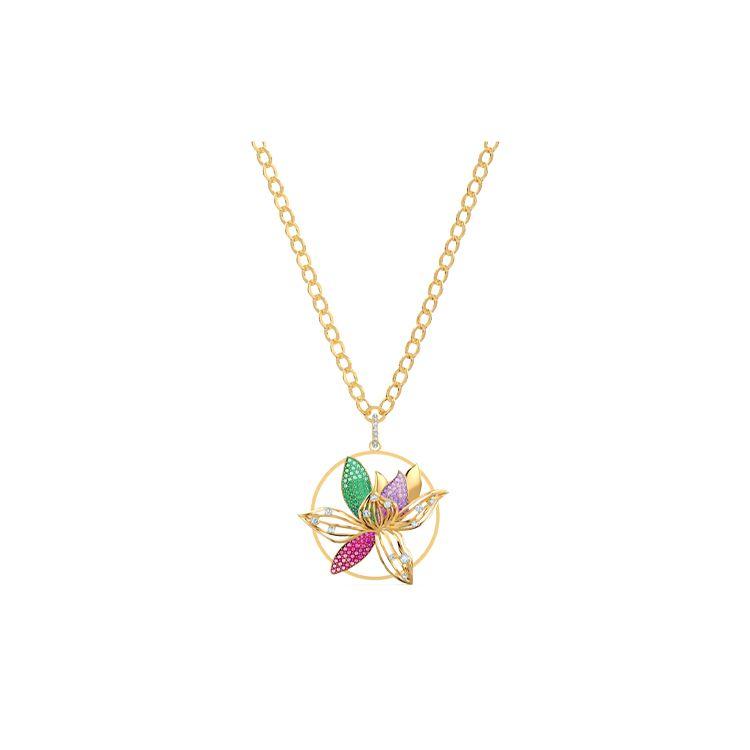 Swarovski Togetherness Heart Lock Love Gold Plated Necklace Women necklace 5561595 Gold