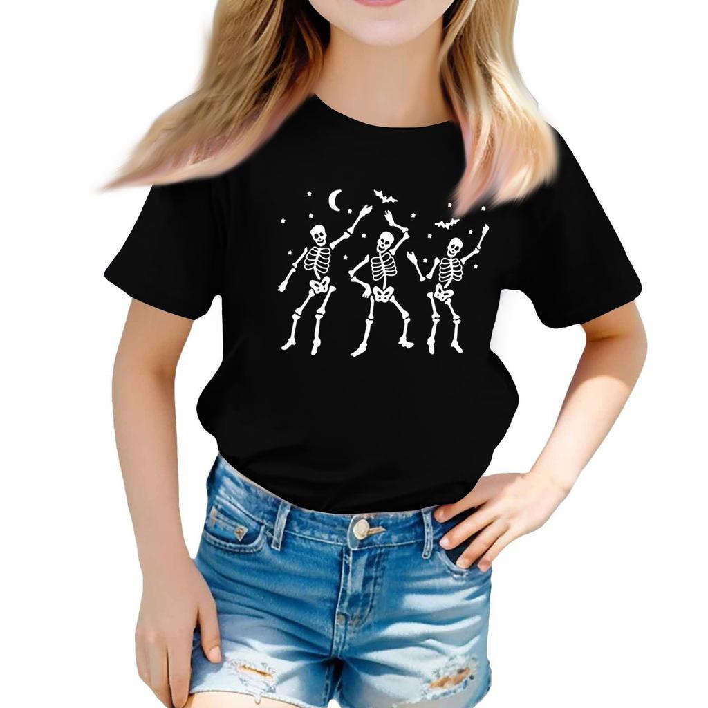 Toddler Girl Boy T-Shirts Halloween Day Kids Top Boys And Girls Printed Short Sleeved T-shirt