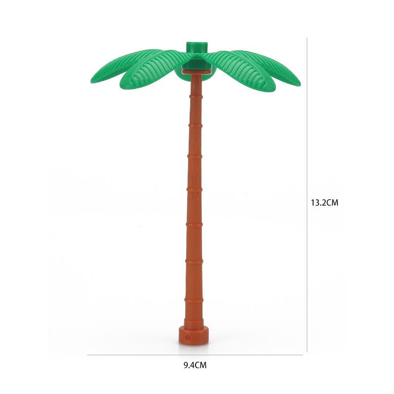 4pcs Big Building Block Forest Plant Series Flower Grass Tree Outdoor Adornment Street Accessories Compatible Scenes Toy For Kid