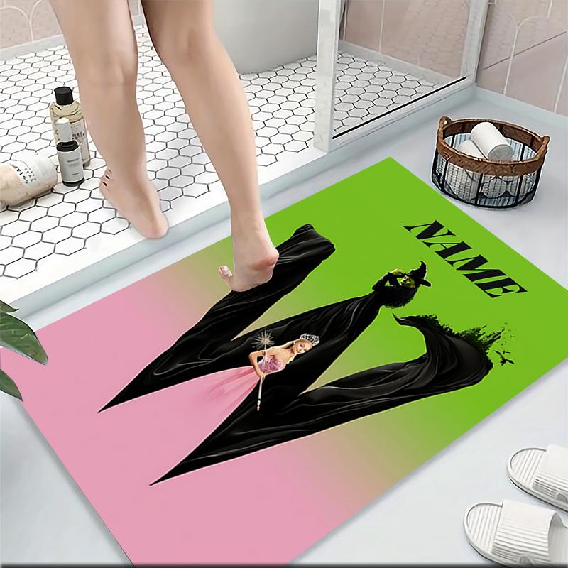 Custom Name Halloween Witch Night Carpet Rug Customizable Soft Washable Anti-Slip Home Living Room Sofa Mats Personalized Rug. 0909332