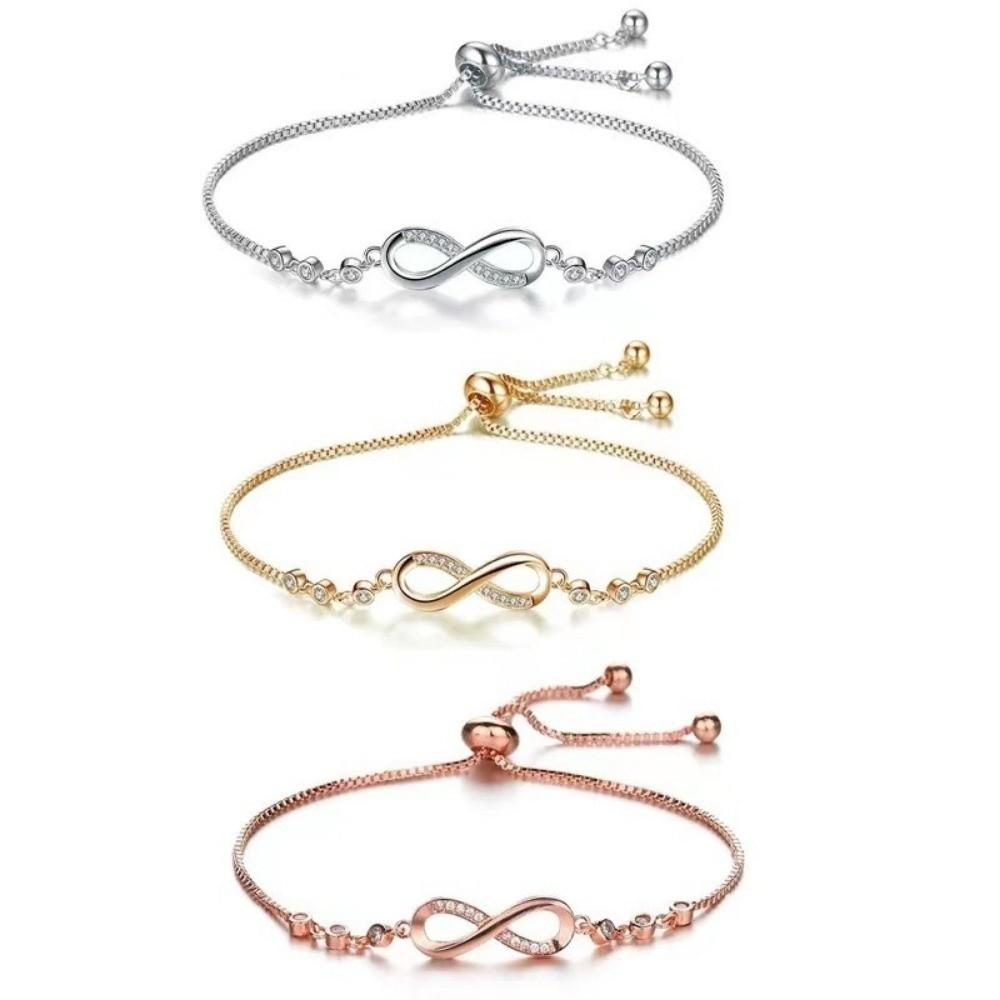 Zircon Lucky Symbol Bracelet Light Luxury Bowknot Bracelet Knot Design Hand Chain  Wedding Jewelry