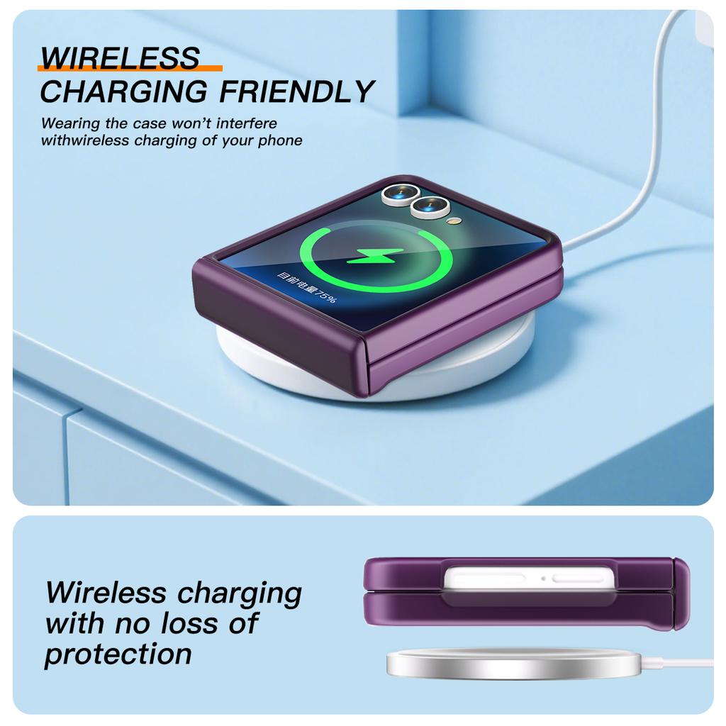For Samsung Galaxy Z Flip7 5G Case Hinge Protection Hard PC Phone Cover Built-In Screen Film