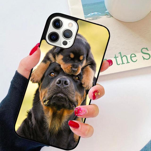 Cute Dog Puppy Rottweiler Phone Case For For iPhone 17 Air 16 15 11 12 13 14 Pro Ma Plus coque
