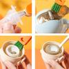 3 in 1 Feeding Bottle Brush Carrot Cleaning Brush Cute Portable Fashion Baby Bottles Cap Grooved Cup Cover Brush Mini Multifunctional  Accessories