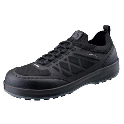 Simon SL12RE Arbeit JSAA Zertifizierte Sicherheit und Bequeme Größe 3E Stiefel, Sneaker, Rutschfest, Stoßdämpfend, Atmungsaktiv, Passform, Schwarz, 23.0 cm,