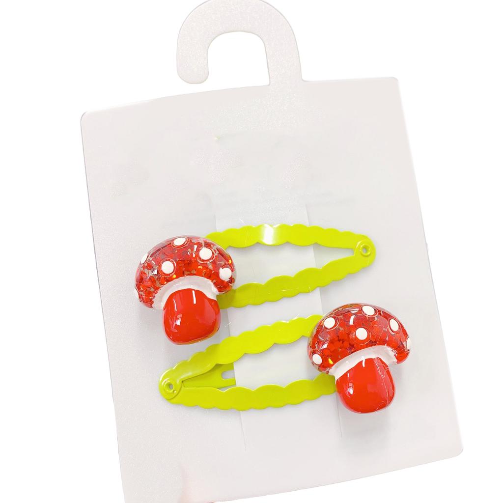 Girls Hair Clip Mushroom Women Kid Hairgrips Butterfly Headdress Barrettes Snail Shape Sweet 2000s Girls Hairpins
