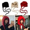 Oversized Unisex Knit Hooded with Neck Warmer Weaving Hat for Outdoor Activities and Street Fashion