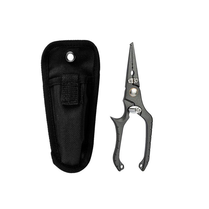 Stainless Steel Multifunctional Fishing Pliers with Line Scissors and Needle-Nose Tweezers