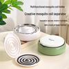 Creative Fireproof Incense and Mosquito Coil Holder with Safety Lid