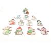 36pcs Xmas Snowman Wooden Ornaments Xmas Tree Hanging Snowman Decorations for Holiday Party Decor