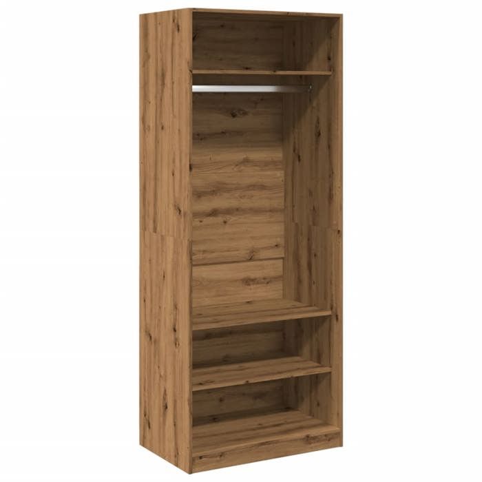 VidaXL Garde-robe chêne artisanal 80x50x200 cm bois d'ingénierie, armoire de rangement, organisateur de garde-robe, armoire, 3307701