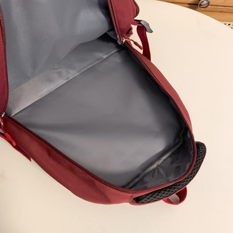 Solid Color Schoolbag Female Backpack Student Large Capacity Backpack