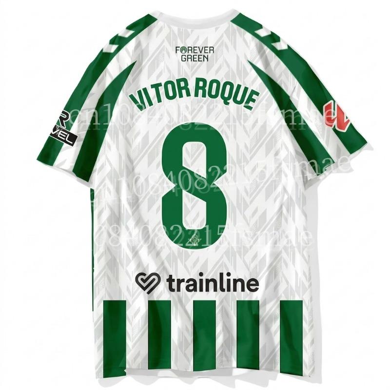 Hengyuan01 2026 Heren Groen Wit Gestreept Voetbalshirt Korte Mouw Sneldrogend Voetbalshirt Ademend Sport T-shirt Team Training Uniform 4XL