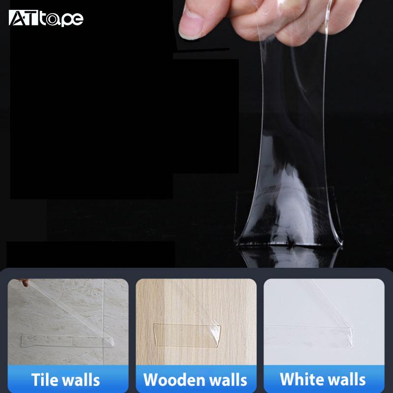 Christmas Double Sided Pressure Sensitive Waterproof Acrylic Elastomeric Hook White Nano Tape 1mm/3mm Thickness for Masking