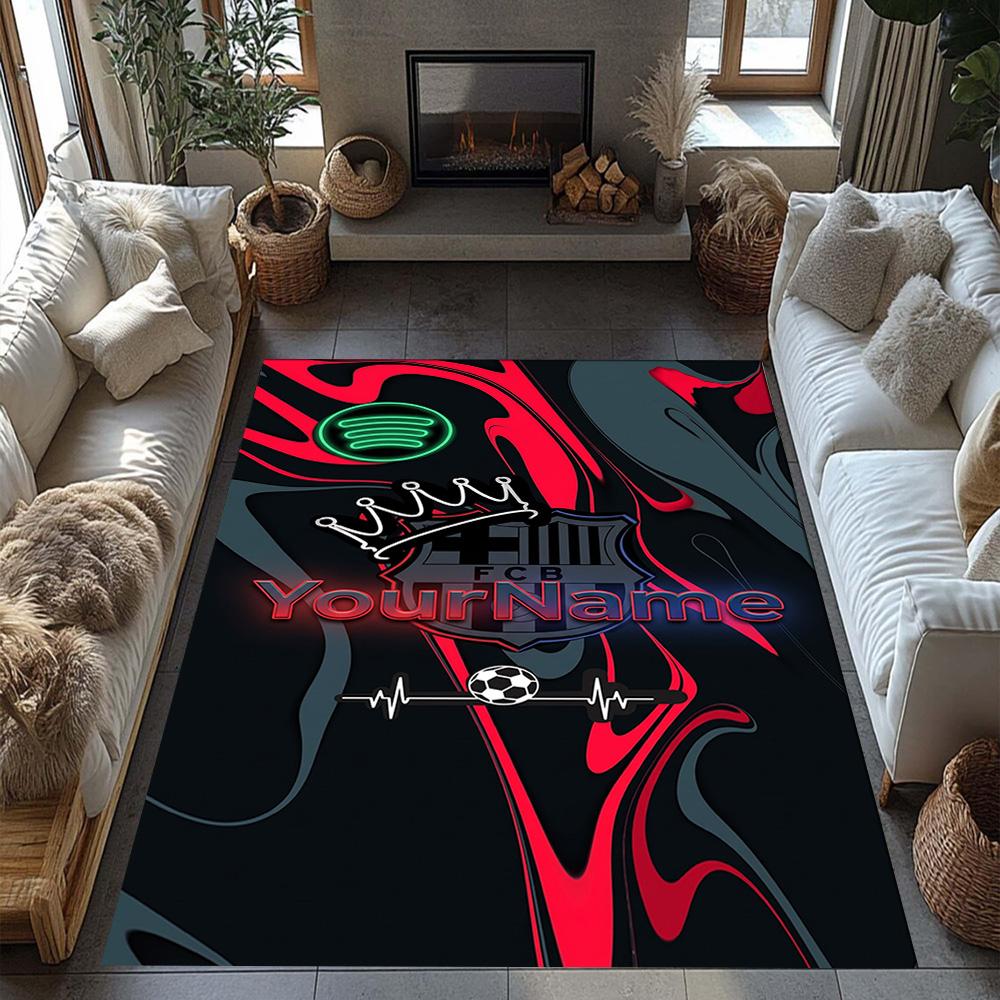 Fc Barcelona Personalized Name Carpet Suitable for Dining Room Outdoor Game Room Hallway Antislip Carpet Decorate Offices Spiritual Gift