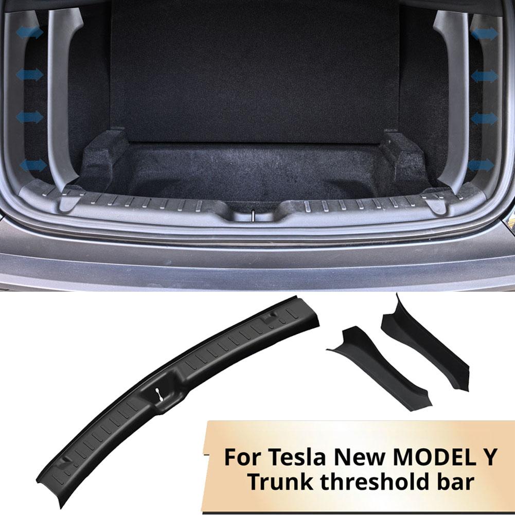 Für Tesla Model Y Juniper 2025 Kofferraumschwellenleiste Anti TPE Hinten Zubehör Kratzschutz Schwellermatten Fracht Innenraumschutz G W1O7