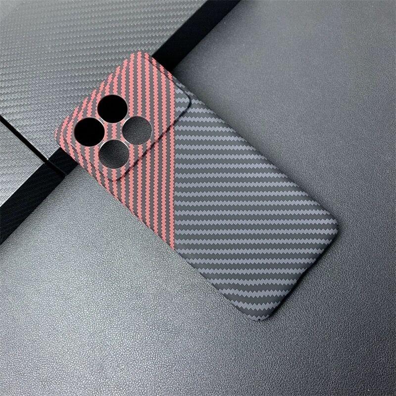 Funda Para POCO X6 Pro Carcasa Patrón de Textura de Fibra de Carbono PC Dura Mate Para Xiaomi POCO X6Pro 5G Funda Delgada Parachoques Ultra Delgado