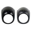 Motorrad Frontscheinwerfer Verkleidung Windschutzscheibe Windschild Kunststoff Universal Für Cafe Racer Motorrad Retro Scheinwerfer Windschutz