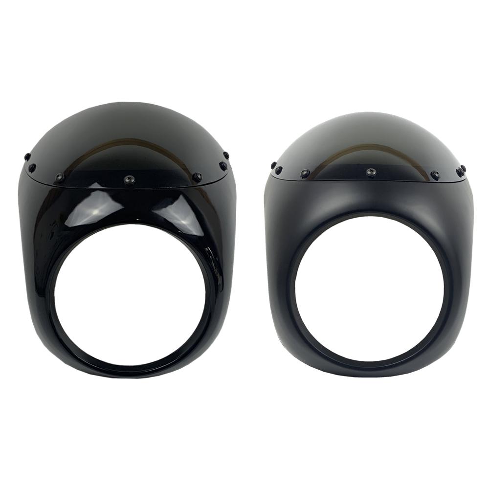 Motorrad Frontscheinwerfer Verkleidung Windschutzscheibe Windschild Kunststoff Universal Für Cafe Racer Motorrad Retro Scheinwerfer Windschutz