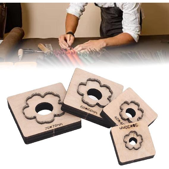 Leather Cutter Tool,Leather Die Cutter Tool, 4Pcs Leather Cutting Flower Pattern Accurate Clean Cutting Leather Punching Die for Cardboard Clay