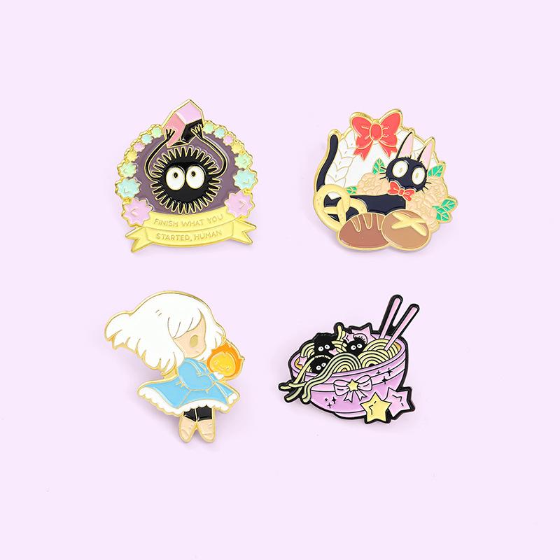 Cartoon Ramen Playful Inspired Brooch In Highquality Alloy For Fashion Decoration And