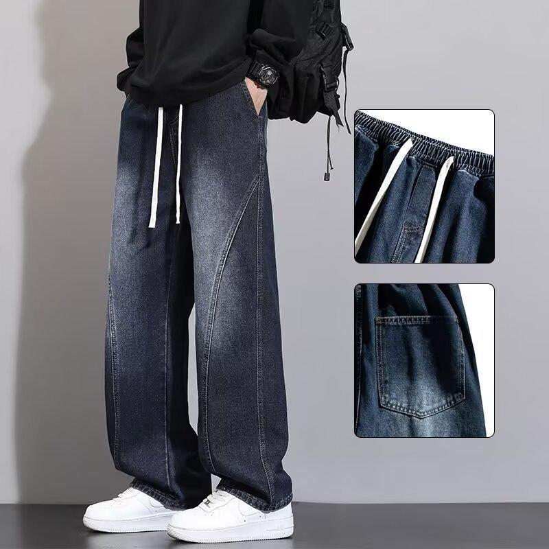 American High Street Retro Loose Straight Jeans Men's New Trendy Brand Wide-leg Casual Versatile Long Pants
