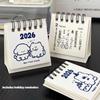 New Mini 2026 Desk Calendar Portable Cartoon Monthly Planner Calendar Plan Book Desktop Ornaments